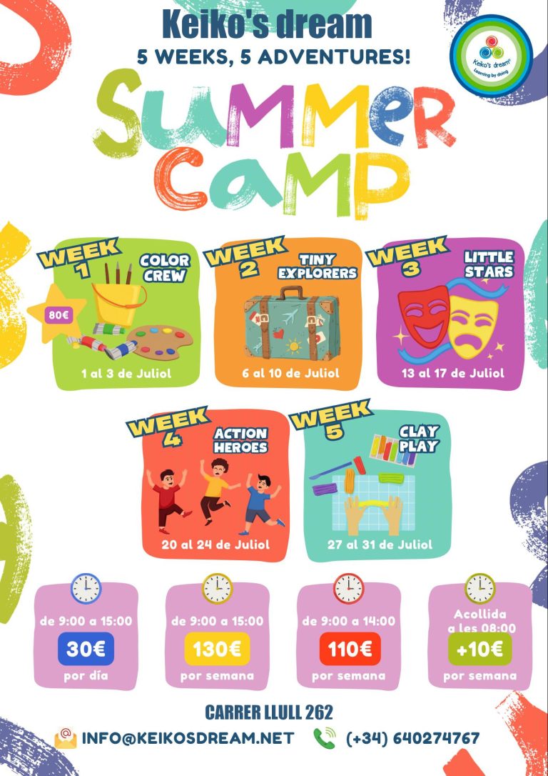 Summer Camp en Poblenou 2026 para niños en Keiko’s Dream